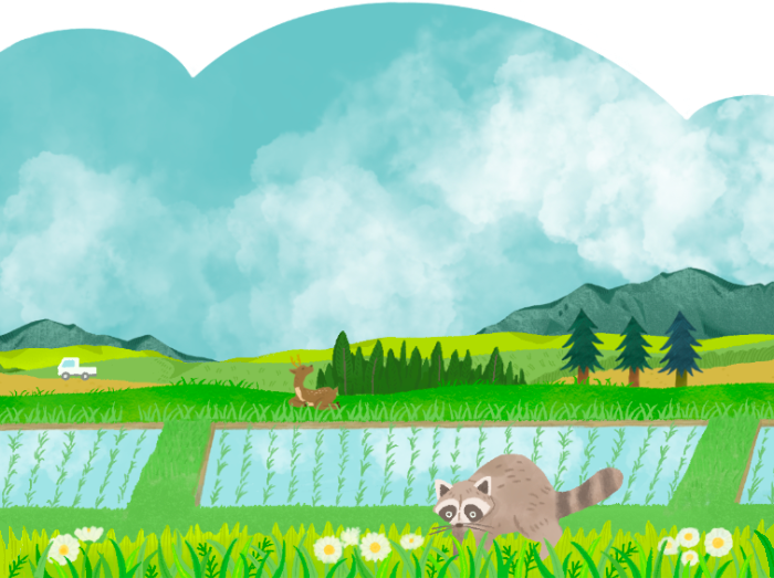 フッターのイラスト