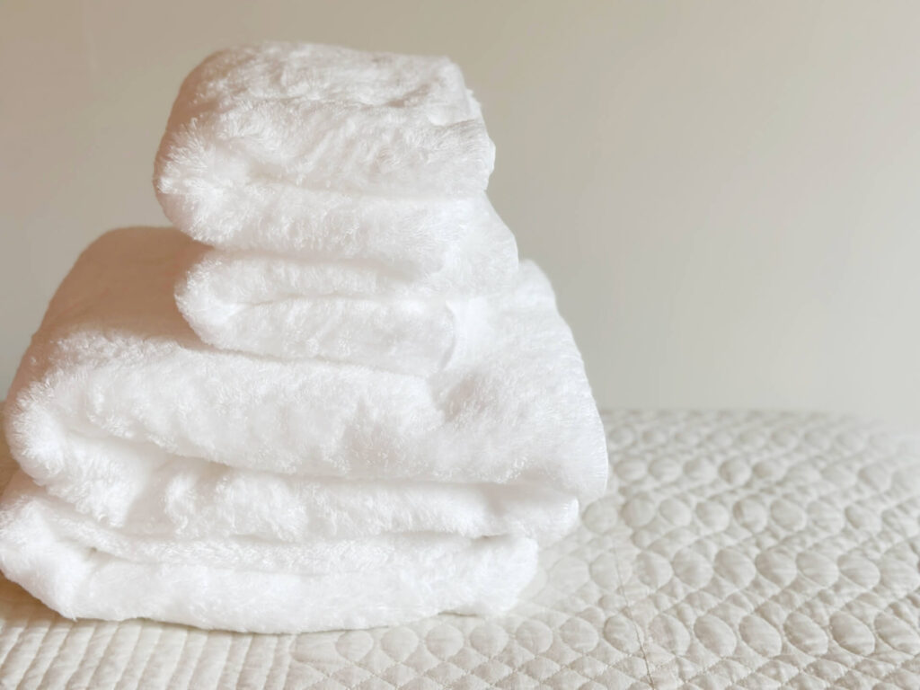 乾太くんで乾燥した、ふわふわのタオル