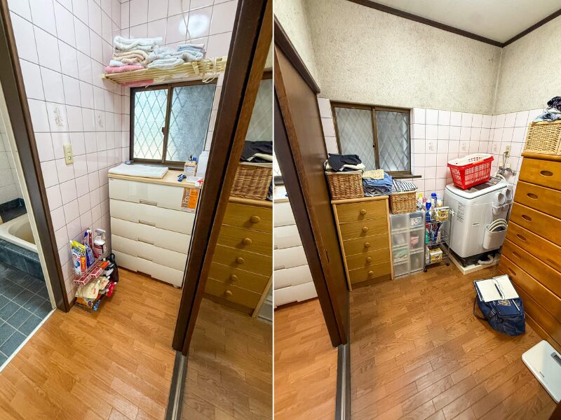 施工前の洗面所・脱衣室