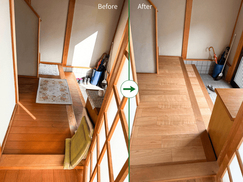 縁側の床ビフォーアフター2