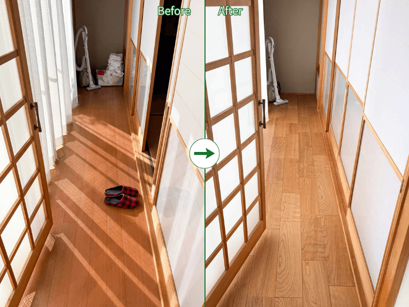 縁側の床ビフォーアフター