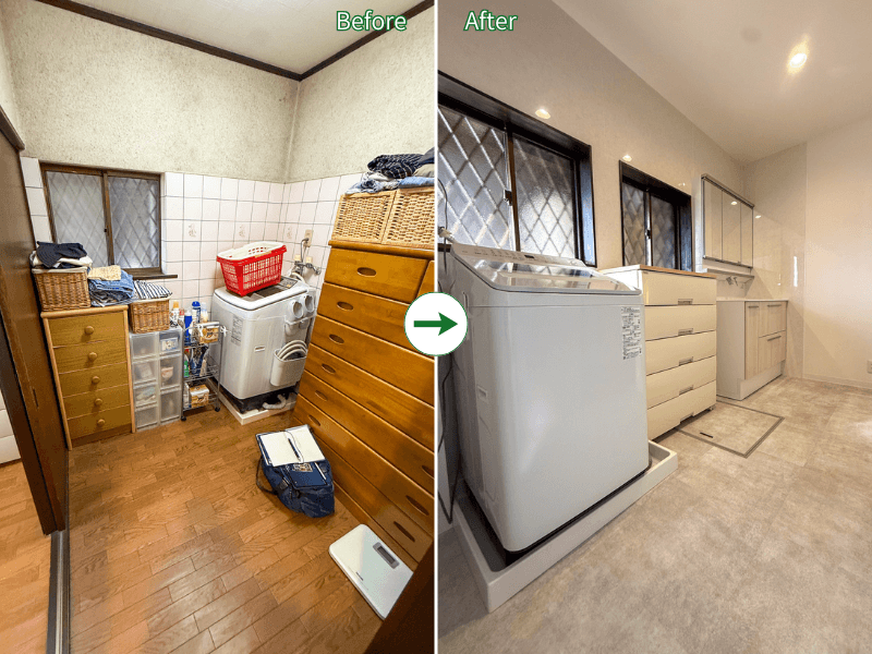 洗面空間ビフォーアフター